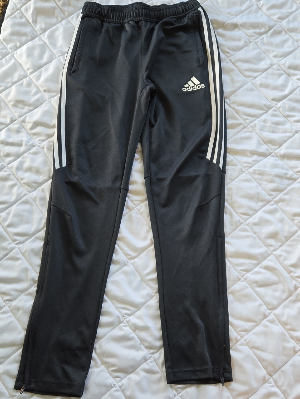 adidas Climacool Dark Grey Joggers with White 3-Stripes